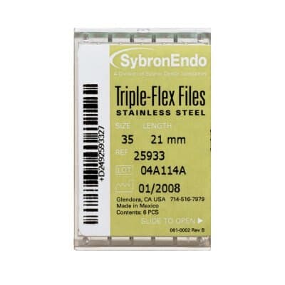 Kerr Triple-Flex Stainless Steel Endodontic Hand Files, Size #15 (White), 30 mm, 6/Box, 25961 thumbnail 4