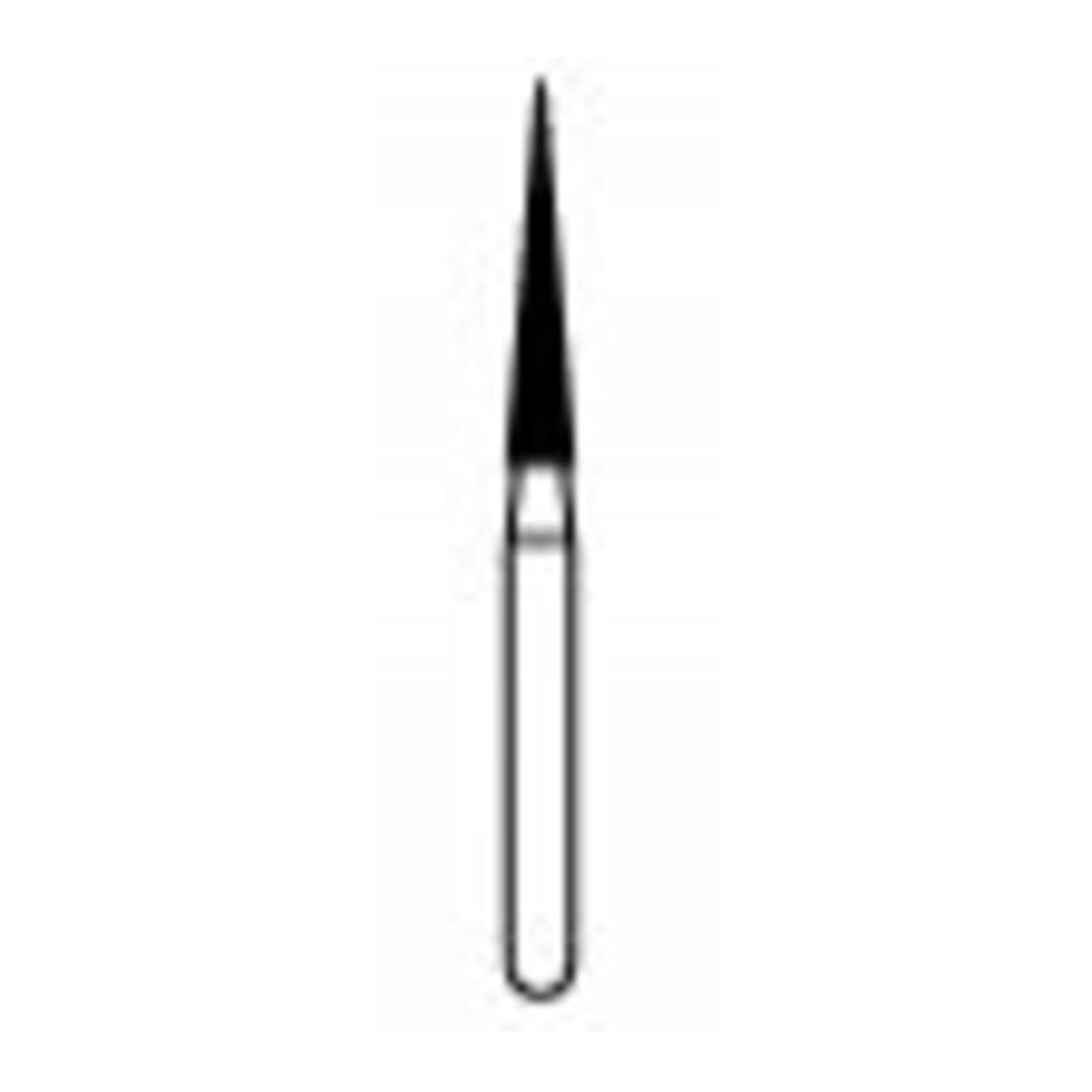 NTI Diamond Bur, FG, Needle, #F859-016, 1.6 mm, Fine Grit, Red Ring, 5/Pk thumbnail 7