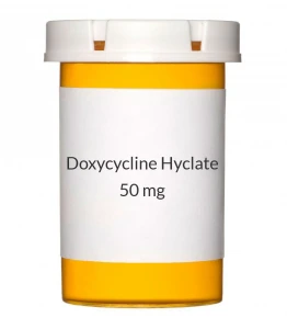 Doxycycline Hyclate Tablets 50mg, 50 Count Bottle - Doxycycline Hyclate 50mg 50/bottle - Image 1