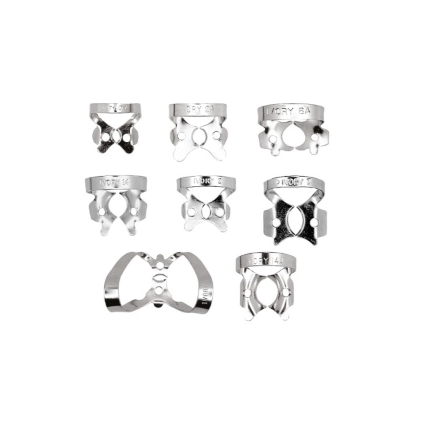 Ivory Rubber Dam Clamp Starter Kit, 8 Clamps (Sizes 0, 2, 2A, 7, 8A, 9, 14, 14A), 50057968 thumbnail 2
