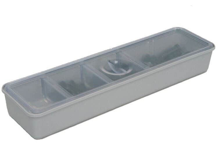 Zirc Long Tub Cup with Cover, Gray, 5 Compartments, 8-3/8"L x 2-5/16"W x 1-1/8"H, 1/Pk, 20Z473 thumbnail 7