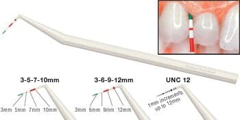 Periowise Periodontal Probe, UNC 12, Single End, Color-Coded, 3/Pk, 9006120 thumbnail 7