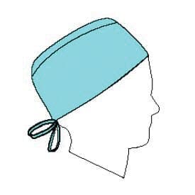 Halyard (Kimberly-Clark) Surgical Cap, Universal Size, Blue, Tie Back Closure, 100/Box, 69520 - Cap Surgical Blue Univ B 100/bx - Image 1