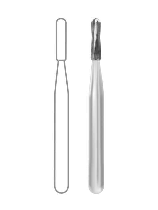 Midwest Operative Carbide Bur FG 1157, Straight Dome End, 1.0 mm Diameter, 3.7 mm Length, 100/Bag, 386256 thumbnail 2