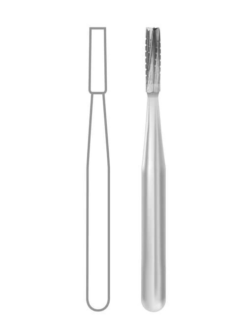 Midwest Operative Carbide Bur, FG, Straight Fissure Flat End Crosscut, #557, 1.0 mm Diameter, 3.7 mm Length, 10/Pk, 389227 thumbnail 3