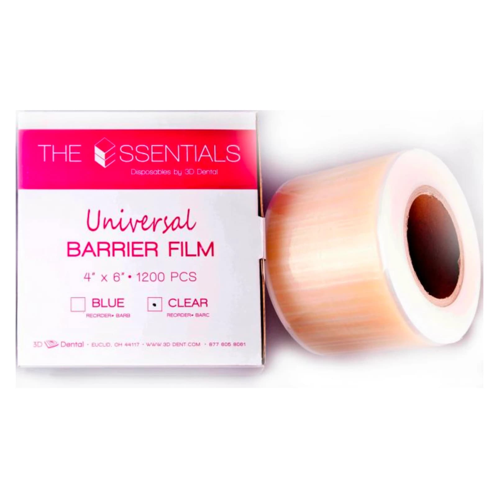 Essentials Universal Barrier Film, 4" x 6", Clear, 1200/Roll, Low-Tack Adhesive thumbnail 5