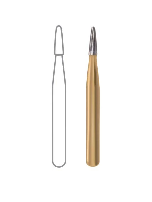 Midwest Trimming & Finishing Carbide Bur, FG, Bullet, 12-Blade, #7801, 0.9mm Diameter, 2.8mm Length, 10/Pk, 389507 thumbnail 2