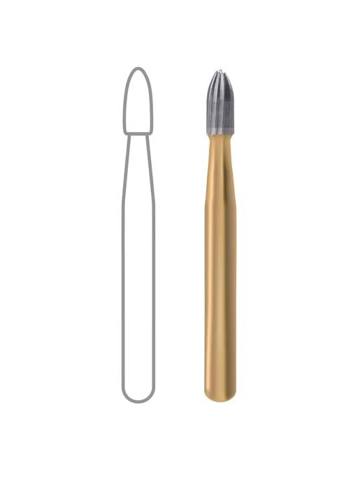 Midwest 12-Blade Trimming & Finishing Carbide Bur, FG, Egg Shape, #7404, 1.4 mm Diameter, 3.0 mm Length, 10/Pk, 389522 thumbnail 7