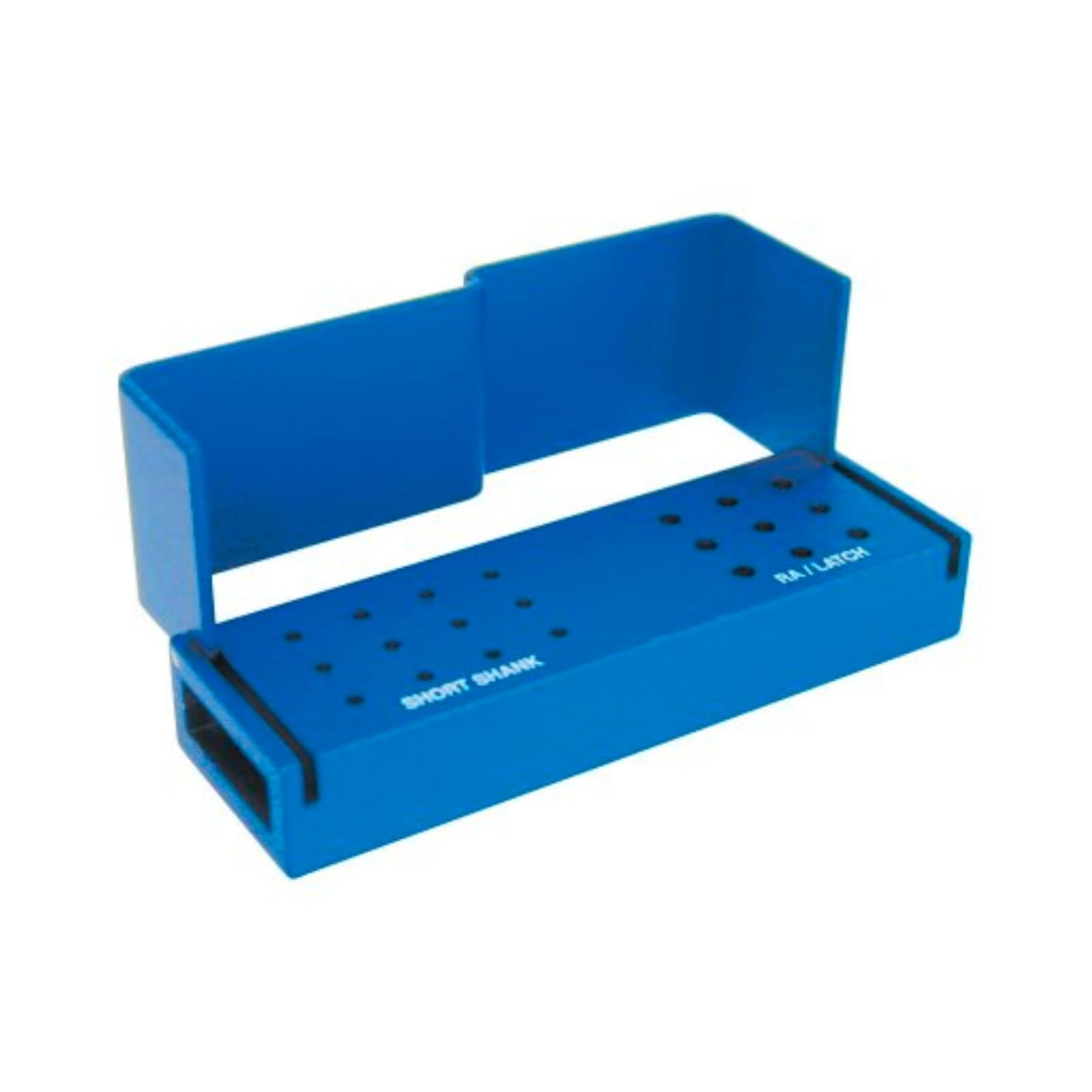 Axis Dental Bur Block, 21-Hole, 12 FGSS/9 RA, Blue Anodized Aluminum, Autoclavable, AB120-1U thumbnail 2