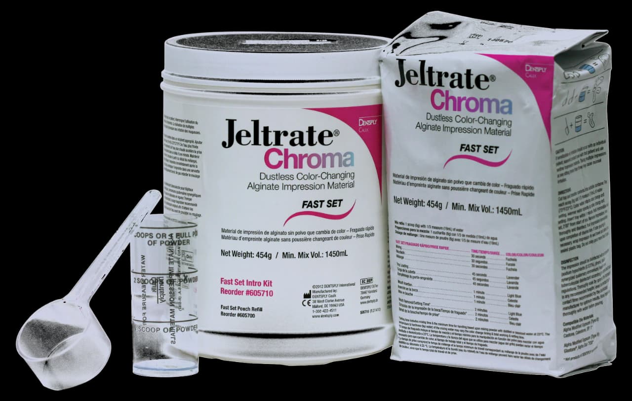 Jeltrate Chroma Dustless Color-Changing Alginate Impression Material, Fast Set, Spearmint, 1 lb (454 g) Pouch, 605700 thumbnail 8