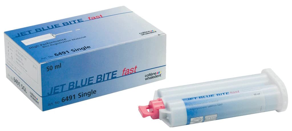 Coltene Jet Blue Bite FastSet Bite Registration Material, Single Pack, 50ml Cartridge, C6491 - Jet Blue Bite, Single Pack, FastSet, C6491 - Image 1