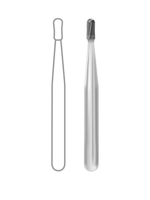 Midwest Operative Carbide Bur #331, Pear Round End, Friction Grip, 1.0 mm Diameter, 1.6 mm Length, 6 Flutes, 100/Bag, 386262 thumbnail 2