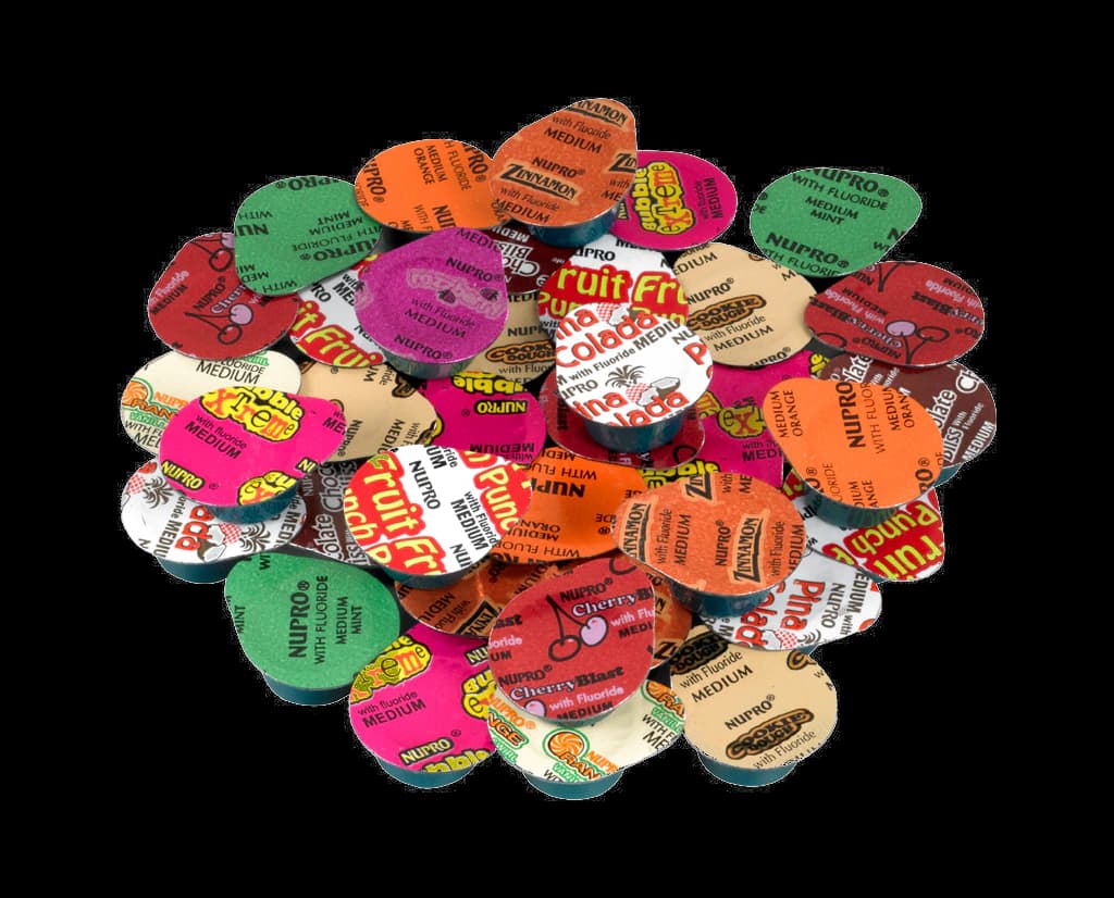 NUPRO® Prophy Paste, Coarse Grit, Adult Variety Pack with Fluoride, 200 Single-Dose Cups (50 each CherryBlast, Mint, Razzberry, Zinnamon), 638028 thumbnail 14