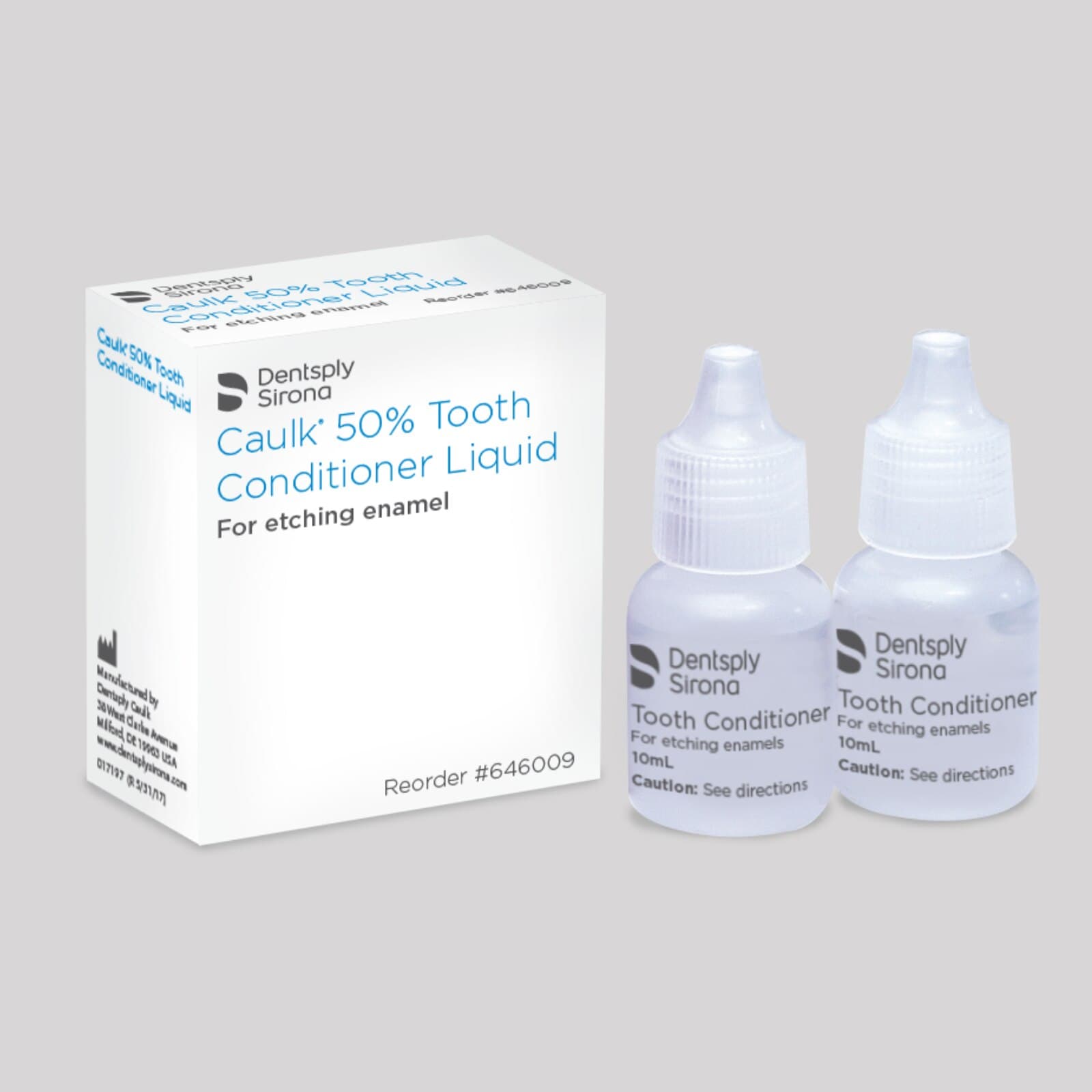 Caulk Tooth Conditioner Liquid, 50% Phosphoric Acid, Bottle Kit, 10 ml, Colorless, 2/Pk, 646009 thumbnail 9