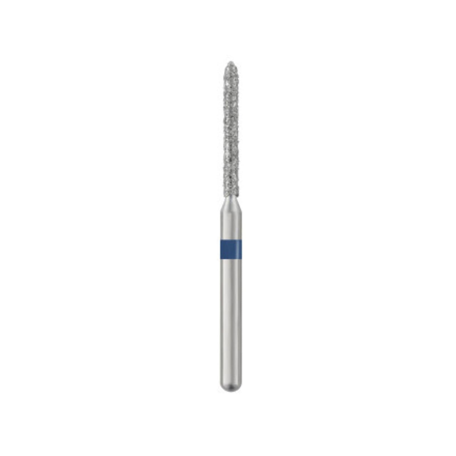 SS White Piranha Diamond Bur 879-012M, Friction Grip, Medium Grit, Modified Beveled Cylinder, Single-Use, 25/Pk thumbnail 2