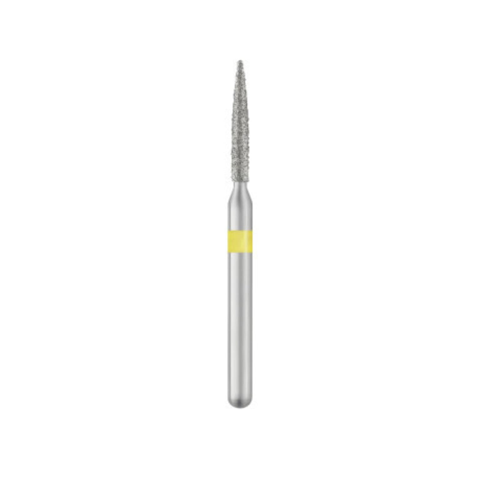 Piranha Diamond Single-Use Burs, FG, Flame, #862-012VF, 1.2 mm, Very Fine, Yellow, 25/Pk thumbnail 3