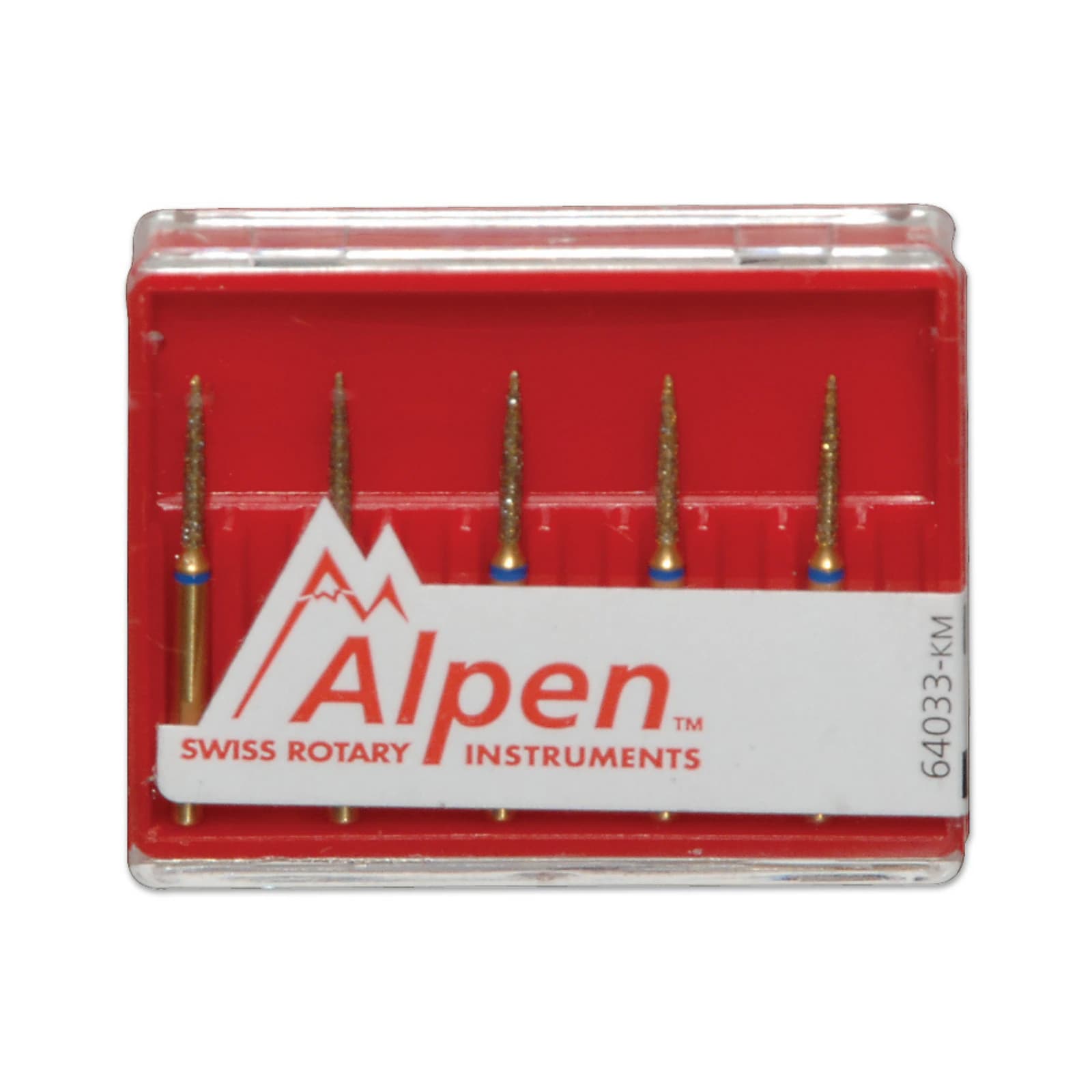 Alpen Multi-Use Diamond FG #368 Pointed Football 2.3mm Super Coarse Green, 5/Pkg, 368-023SC - Alpen® Multi-Use Diamonds FG #368 Football 2.3mm Coarse Green Pkg/5 - Image 1