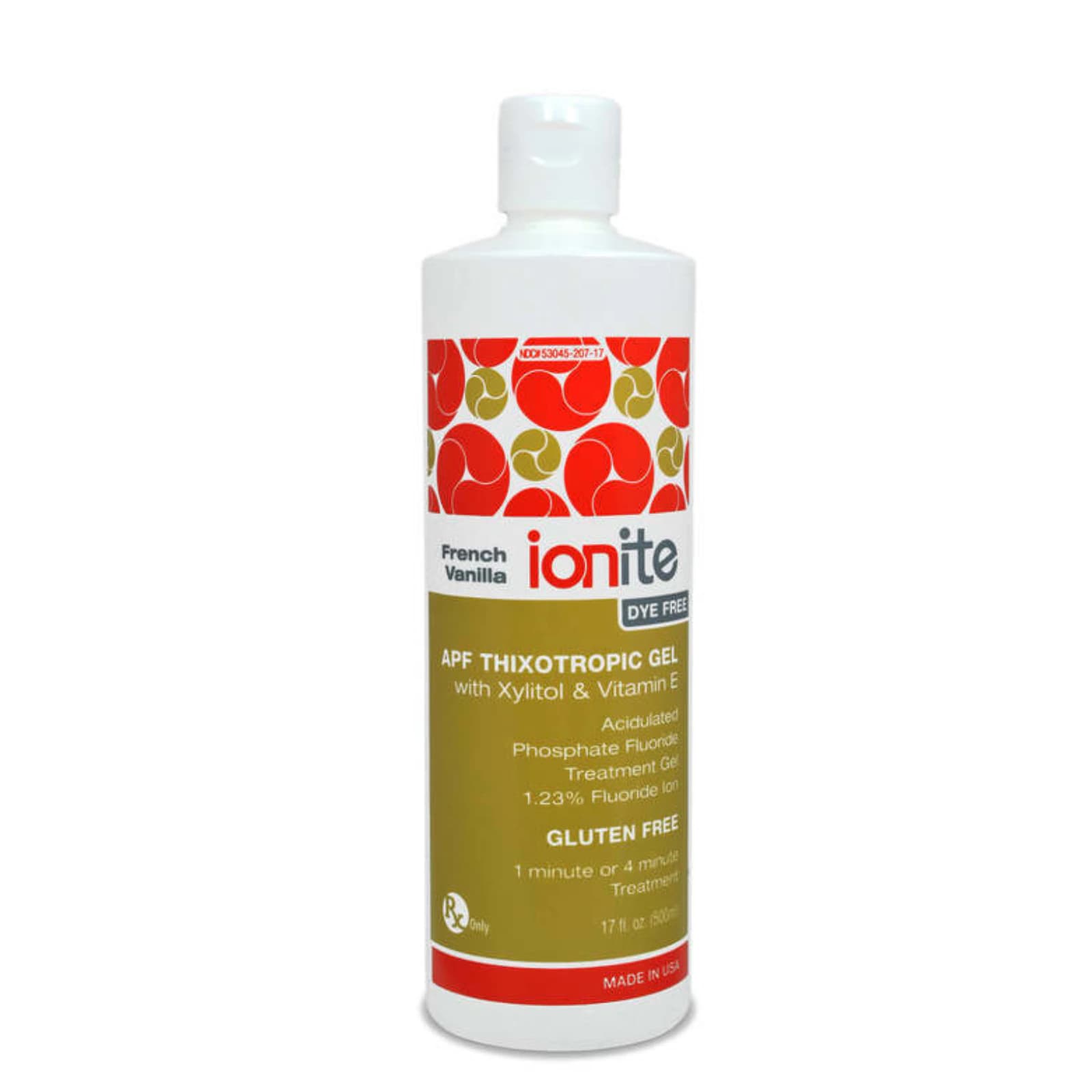 Medeco IONITE APF Gel 60 Second, 17 oz, Vanilla (Dye-Free) - IONITE APF Gel 60 Second 17oz Vanilla (Dye-Free) - Image 1