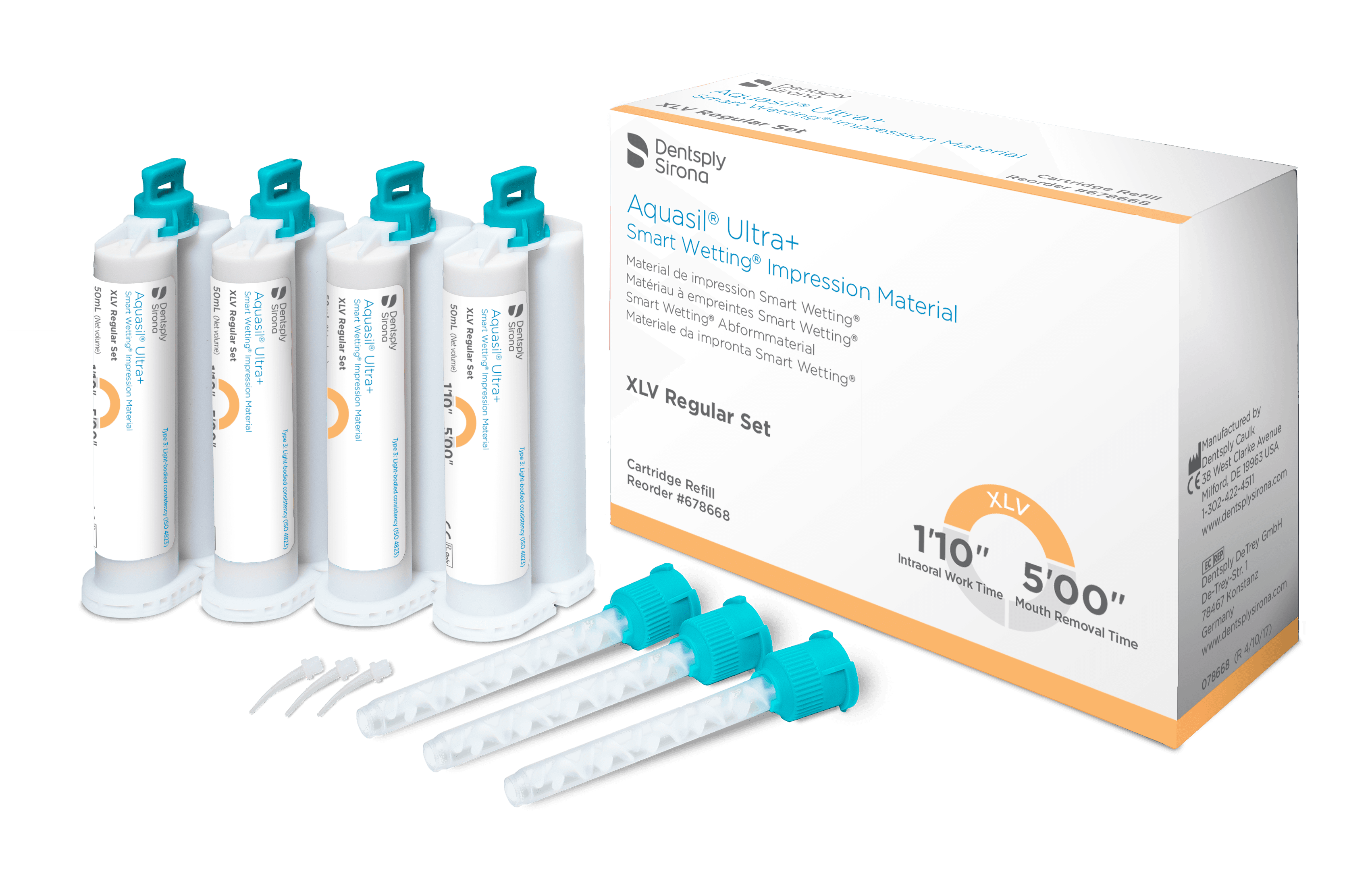 Aquasil Ultra+ DECA Smart Wetting VPS Impression Material, Cartridge Refill, Medium Body, Fast Set, Mint, Purple, 380 ml, 2/Pk, 678697 thumbnail 5