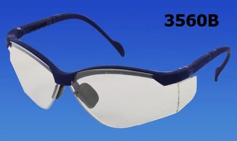 ProVision See-Breez Safety Glasses, Clear Lens, Blue Frame, Small, 1/Pk, 3560B thumbnail 8