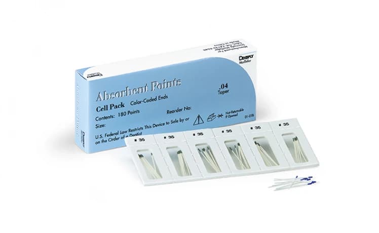 Dentsply Sirona Maillefer Absorbent Paper Points, X-Coarse, .02 Taper, Sterile Cell Pack, 180/Box, 670069 thumbnail 7