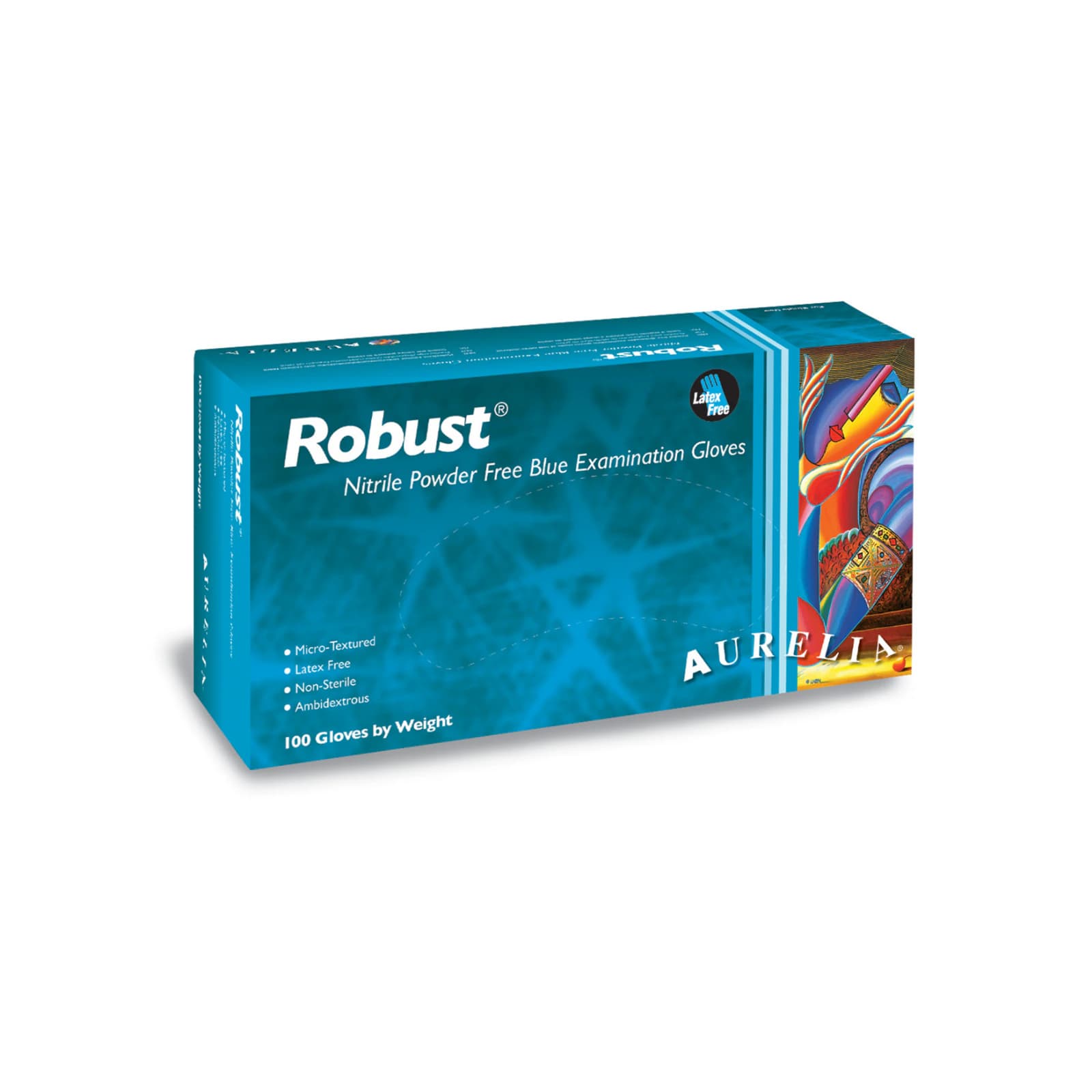 Aurelia Robust Nitrile Examination Gloves, Powder-Free, Non-Sterile, Extra Large, Blue, 100/Box, 93899 thumbnail 3