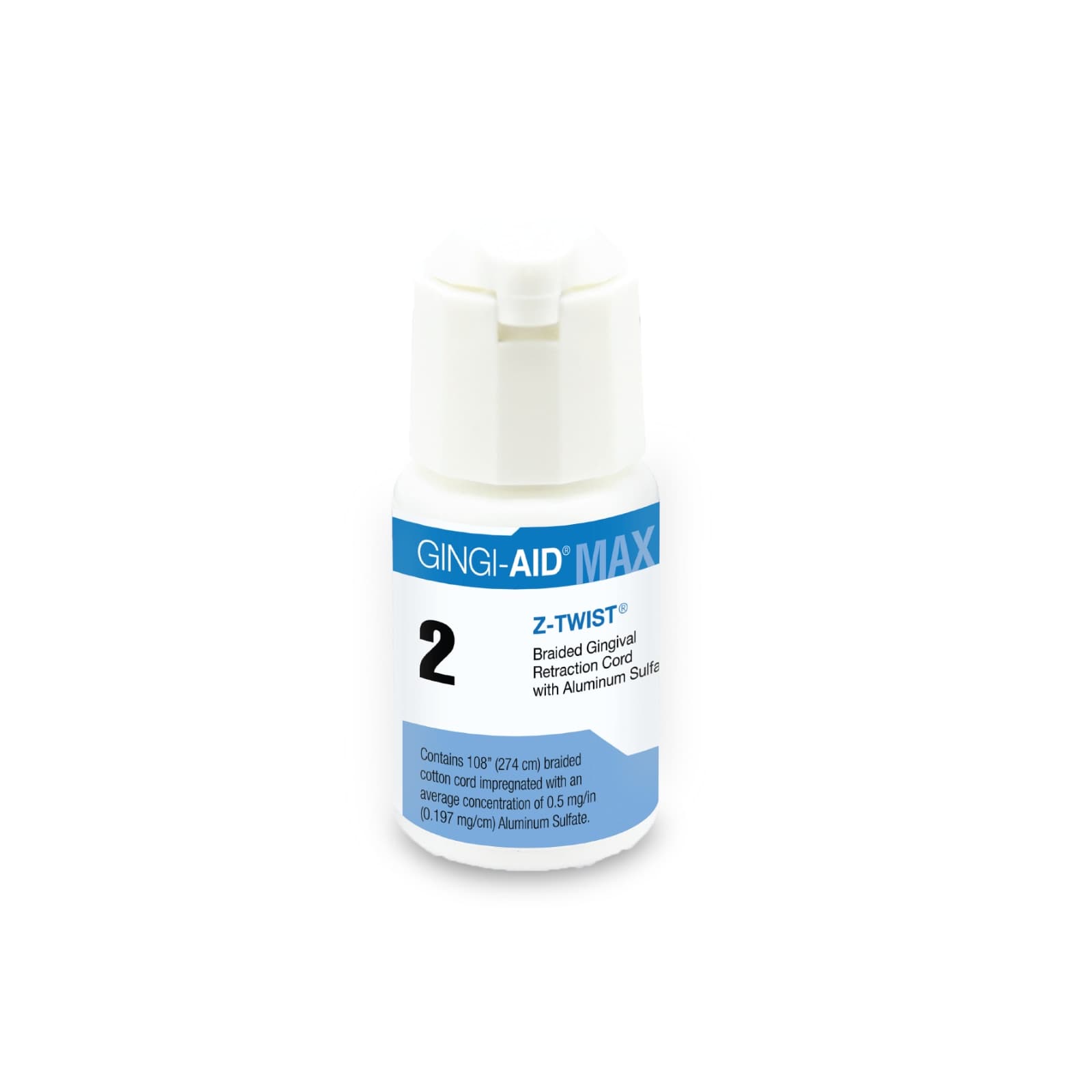 Gingi-Aid MAX Z-Twist Weave Retraction Cord, Aluminum Sulfate, Size #2 Medium, 108" per Bottle, 12172M thumbnail 5