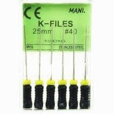 Mani K-File, Stainless Steel, 25 mm, #40, Black, 6/Pk, MK2540 thumbnail 2