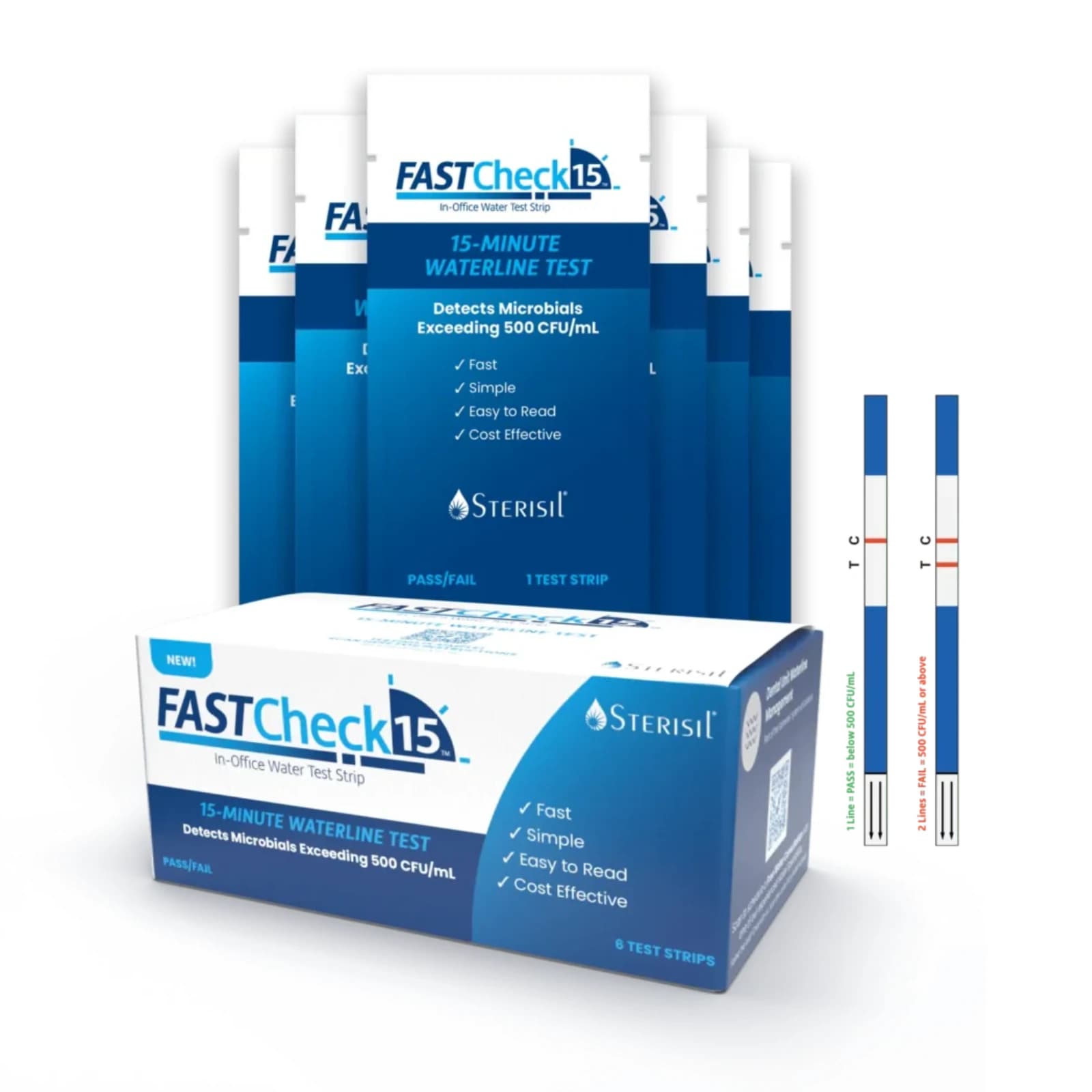 Sterisil FastCheck15 In-Office Dental Unit Waterline Test Strips, 15-Minute Results, 6/Box, FC15-6 thumbnail 13