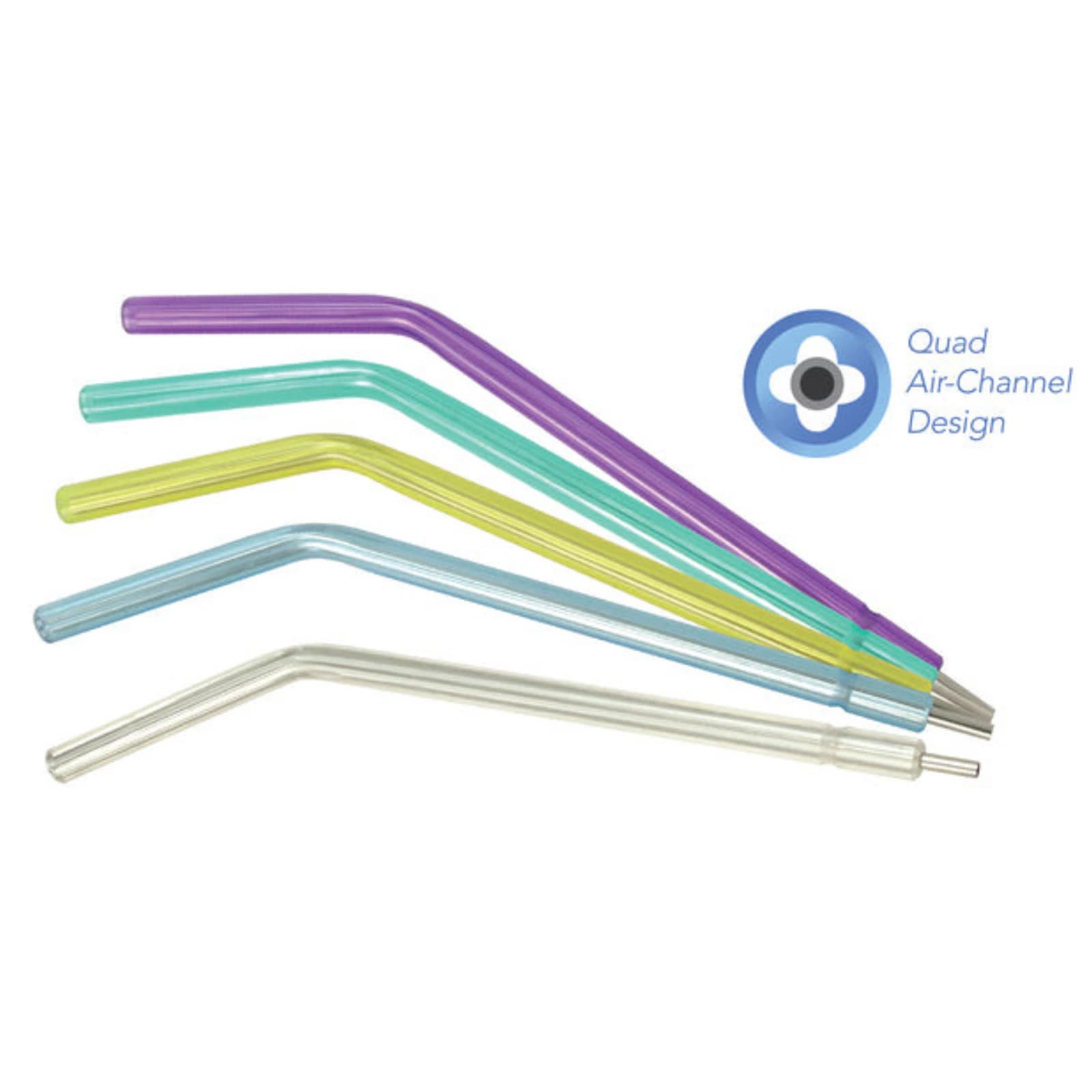 Safe Tip EZ Type Air/Water Syringe Tips, Metal Core, Rainbow, 1500/Pk - Safe Tip EZ Type Air/Water Tips Metal Core Rainbow 1500/Pk - Image 1
