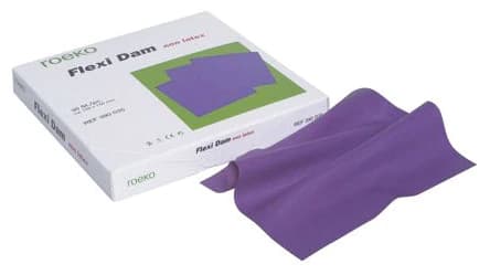 Hygenic Framed Non-Latex Flexi Dam, Medium, Purple, 3.91" x 4.12" (100 x 105 mm), 20/Box, H00750 thumbnail 7