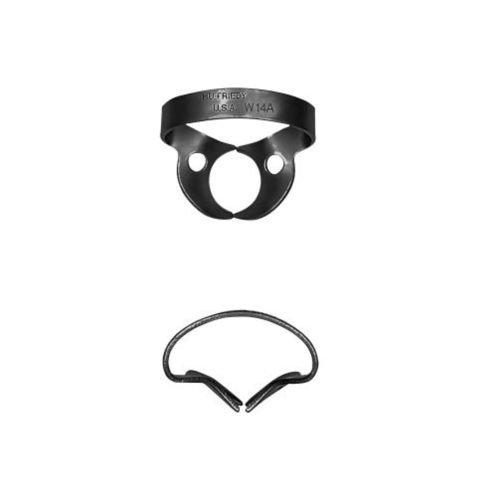 Hu-Friedy Black Line Rubber Dam Clamp #W14A, Wingless, for Partially Erupted or Irregularly Shaped Molars, RDCMW14AX thumbnail 2