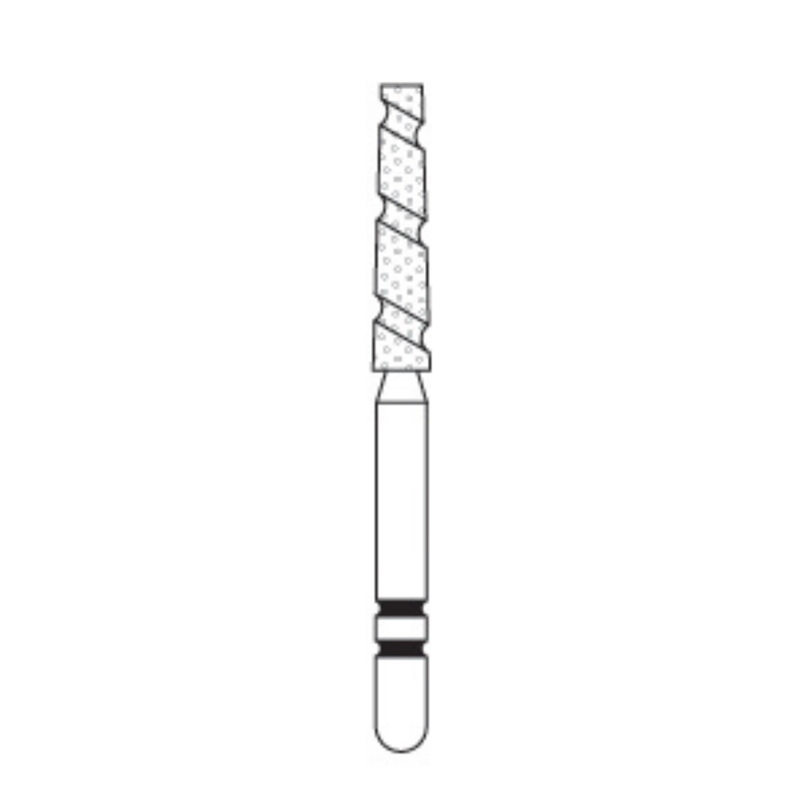 Two Striper TS2000 Diamond Bur, FG, Flat-End Taper, 2002.9, Coarse, Green, 5/Pk, 2000029 thumbnail 3