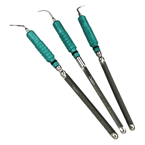 Cavitron FSI-SLI Focused Spray Slimline Ultrasonic Inserts, 25 kHz, Assorted (10S/10L/10R), Light Green Grip, 3/Pkg, 80398 - Cavitron® FSI® Focused Spray Slimline® Assorted Classic Grip Insert FSI-SLI (10L/10R/10S) 25kHz, Pkg3 - Image 1