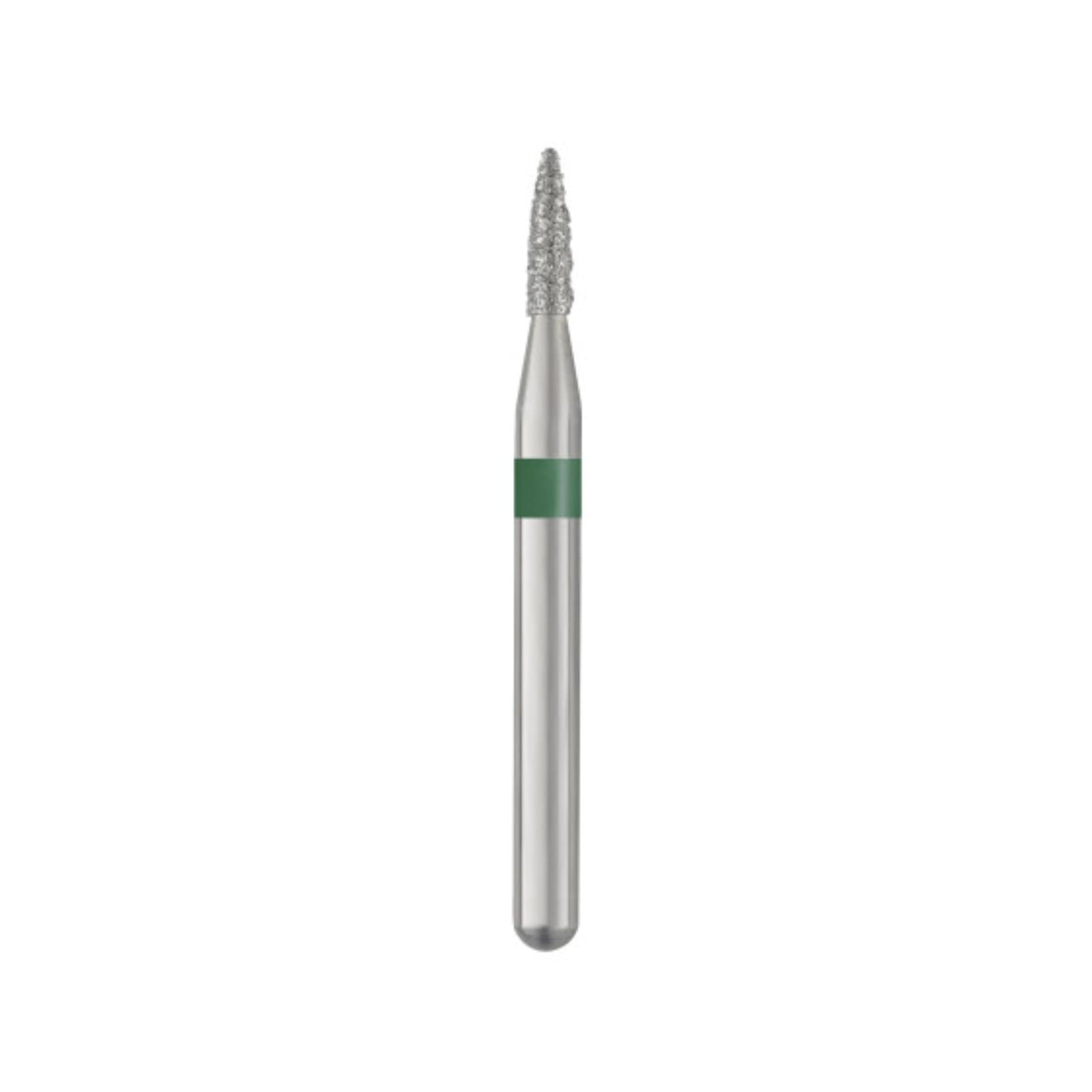 SS White Piranha Single-Use Diamond Bur, Coarse Grit, Flame Shape, FG, #860-012C, 25/Pk thumbnail 2