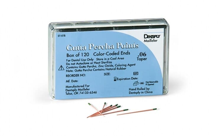 Dentsply Sirona Maillefer Gutta Percha Points, ISO Assorted #15-40, .02 Taper, 30mm, 120/Bx (6 Vials of 20), 670945 thumbnail 3