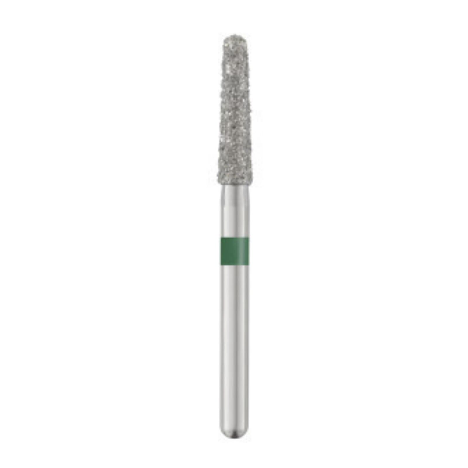 Piranha Single-Use Diamond Bur, FG, Round End Taper, #856-020C, 2.0 mm, Coarse, Green, 25/Pk thumbnail 3