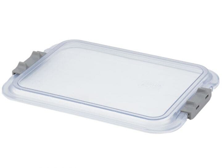 Zirc Safe-Lok Mini Tray Cover (F-Size), Clear, 9-7/8" x 6-5/8" x 1", 1/Pk, 20Z103 thumbnail 4