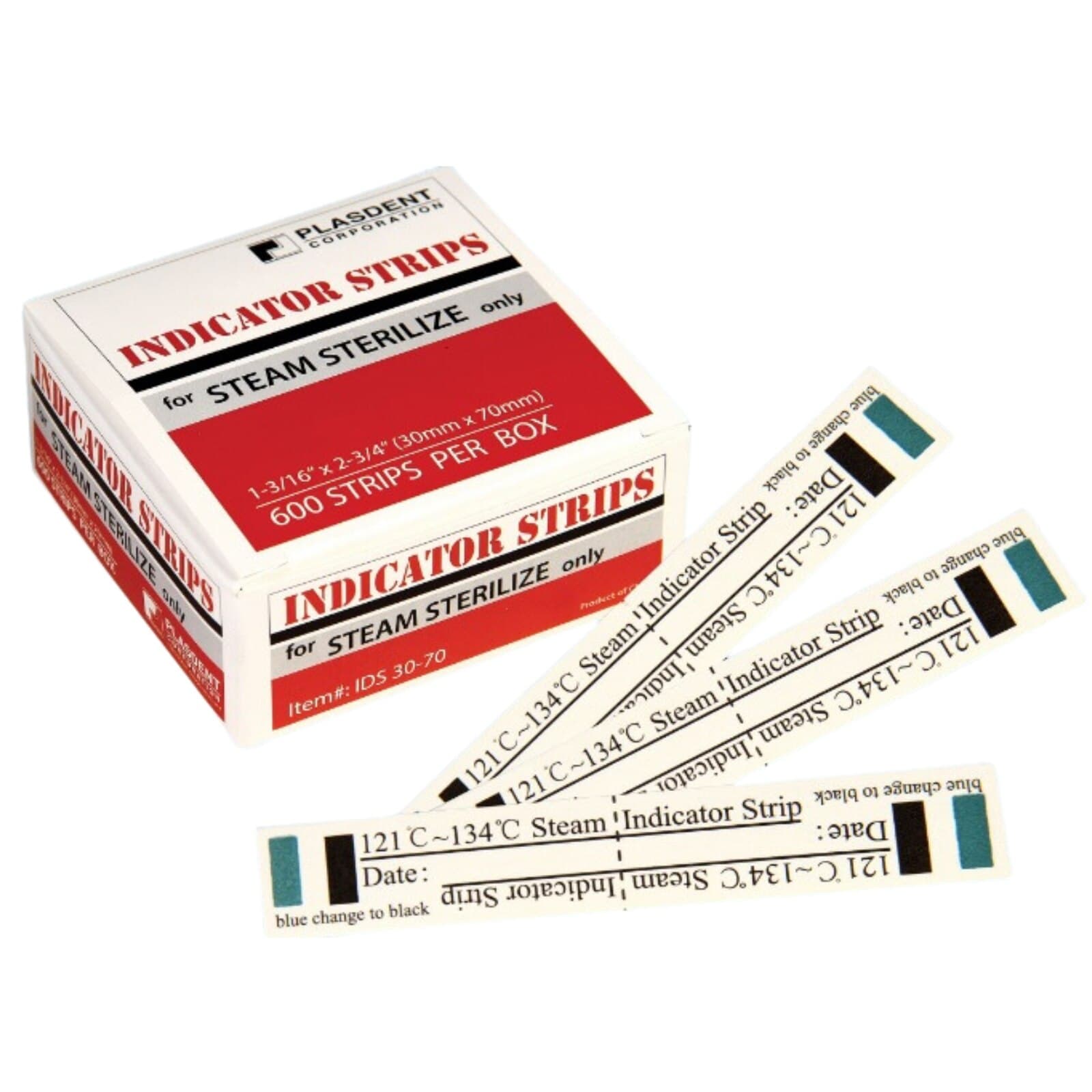 Plasdent Steam Sterilization Indicator Strips, Type 4, 1-3/16" x 2-3/4", 600/Box, IDS30-70 thumbnail 7