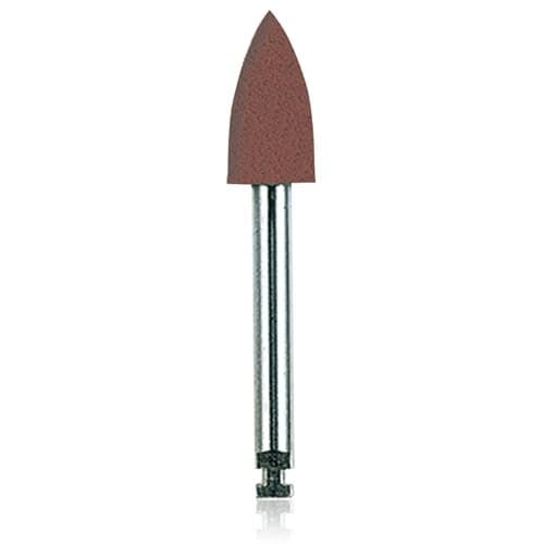 NTI Silicone Polisher, Brown, Flame Shape, RA (Right Angle) Shank, Size 047, 10/Pack, P0032-047 thumbnail 3