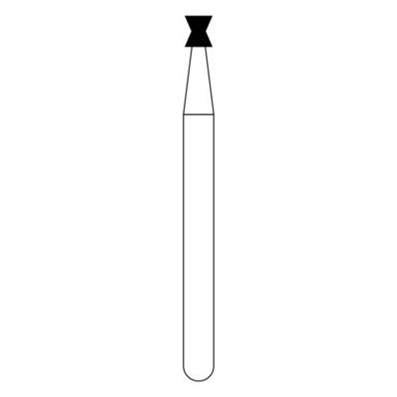 NTI FG Diamond Bur, Coarse, Amalgam Remover, Inverted Cone, #813-016, Friction Grip, 1.6 mm Diameter, 1.8 mm Length, 5/Pk, C813-016 thumbnail 2