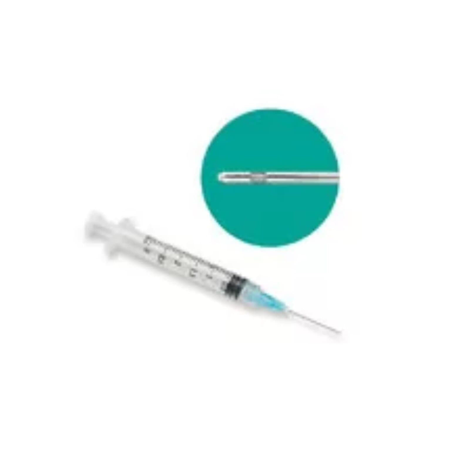 Plasdent PROBEVAC Irrigation Pre-Tipped Syringes, 3cc, 23ga, Closed-End, Blue, 100/Pk - PROBEVAC Irrigation Pre-Tipped 3cc 23ga Syringes Closed-End 100/Pk Blue - Image 1