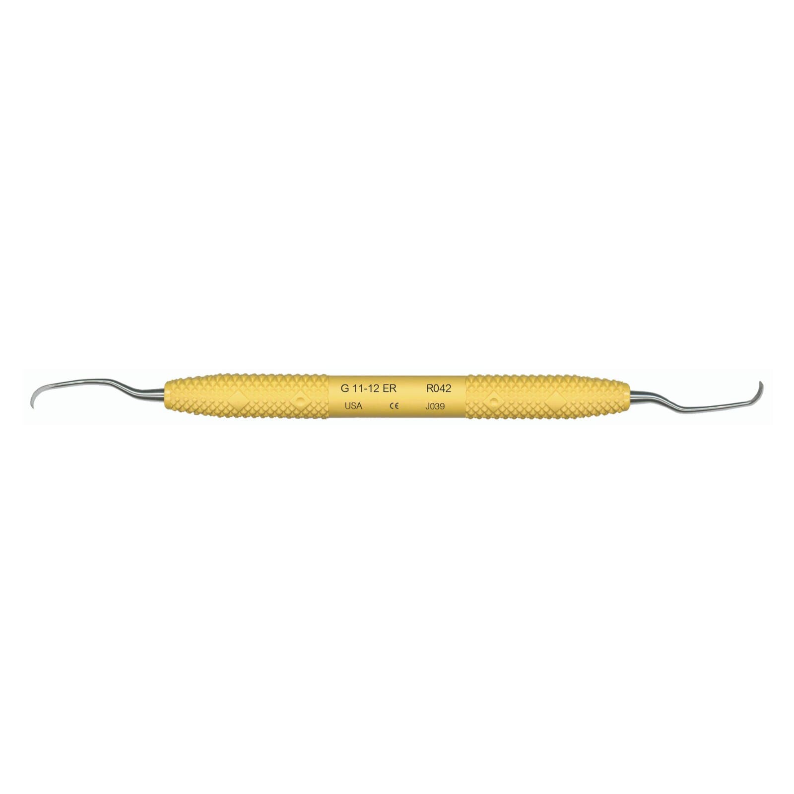 PDT Cruise Gracey 11/12 Extended Reach Curette, Double-Ended, Yellow Resin Handle, R042 thumbnail 7