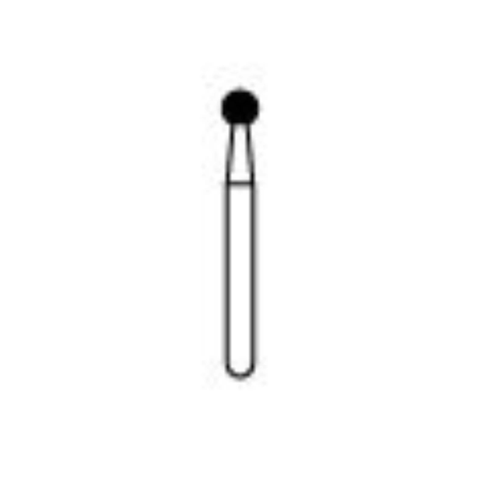 NTI FG Diamond Bur, Fine Grit, Round, #801-021 (2.1 mm), Friction Grip, Red Ring, 5/Pkg thumbnail 2