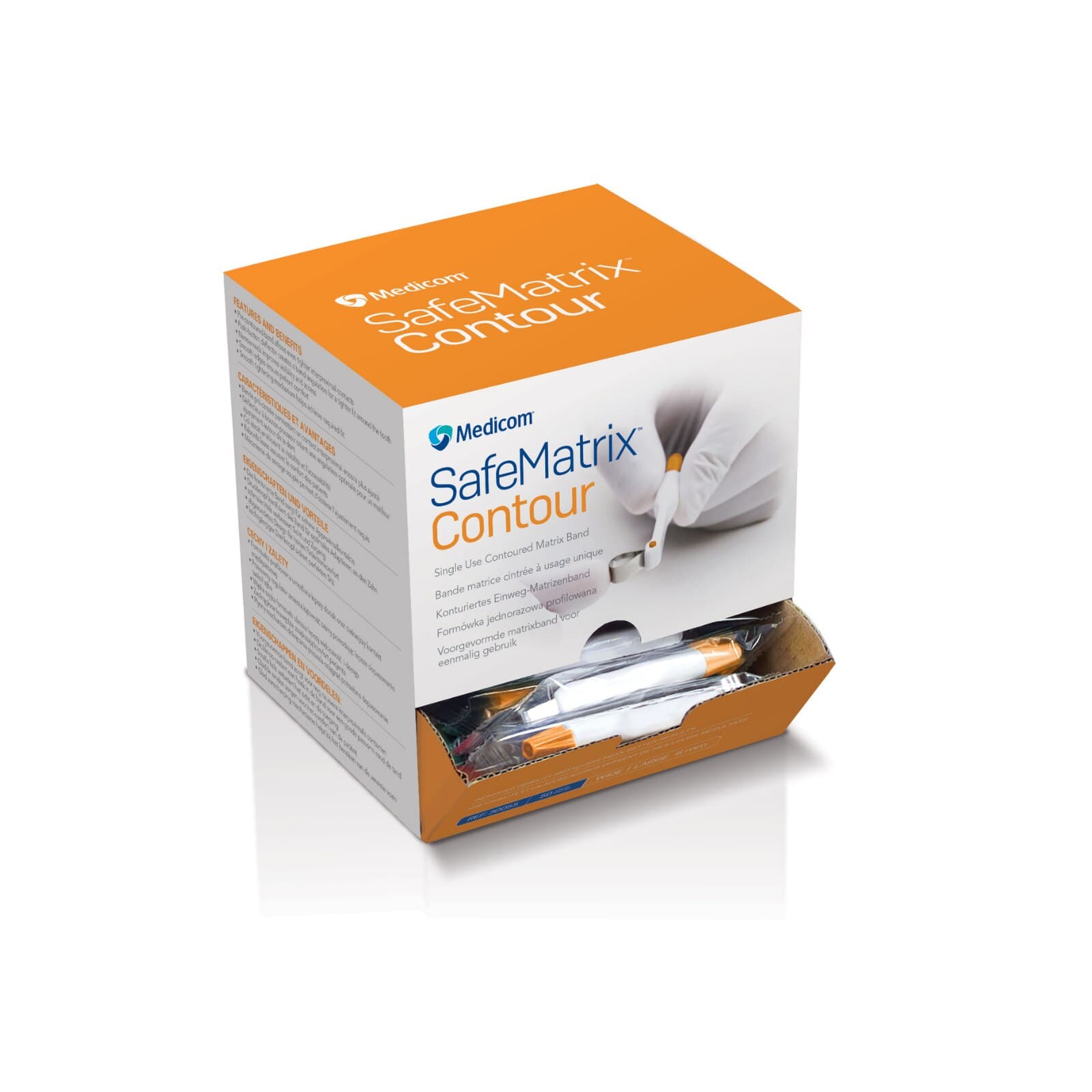 Medicom SafeMatrix Contour Single-Use Matrix Bands, Wide 6mm, Orange, 50/Box, 30055 thumbnail 17