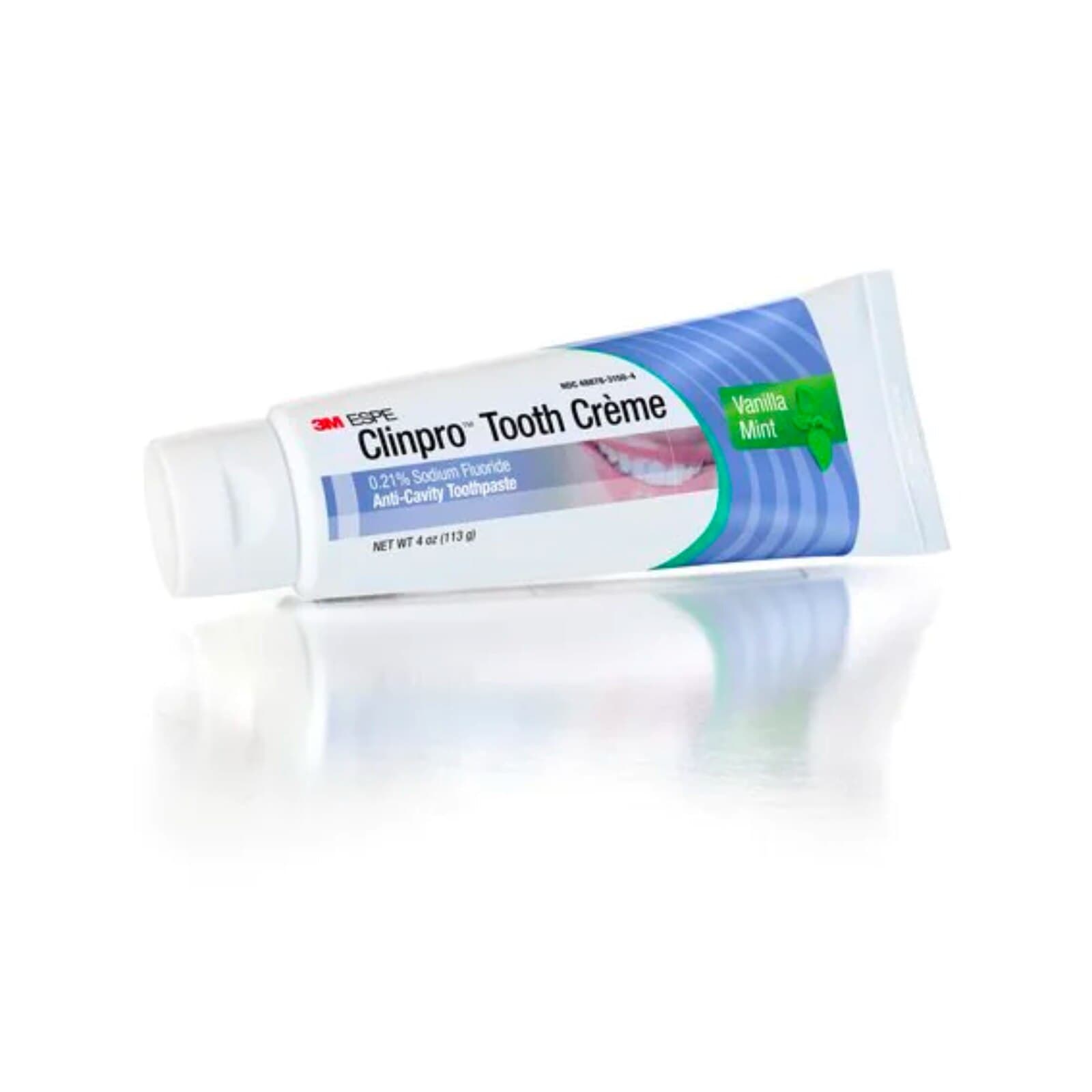 3M Clinpro Tooth Crème 0.21% Sodium Fluoride Anti-Cavity Toothpaste, Vanilla Mint, 4 oz Tube, 12117 thumbnail 3