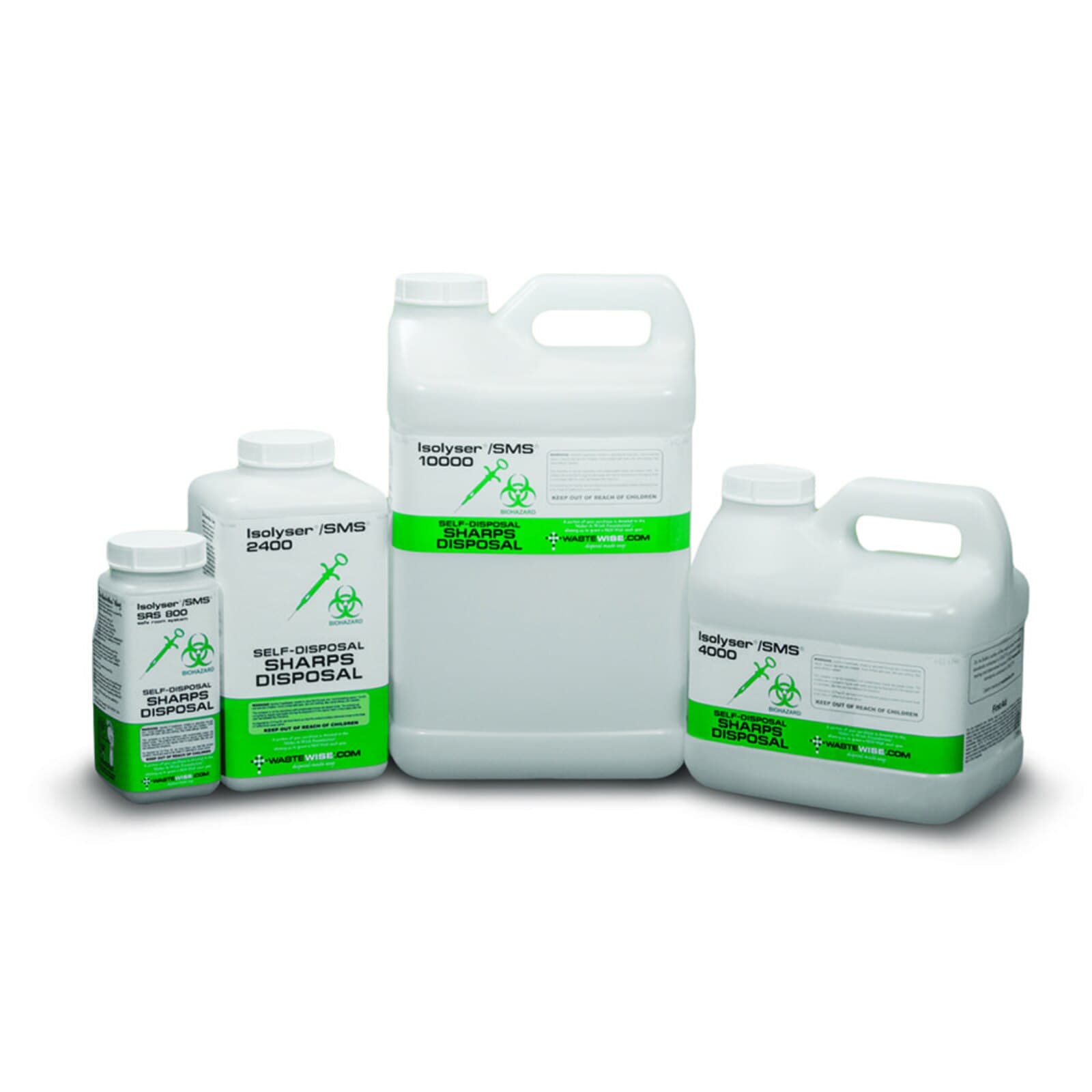 Isolyser SMS Sharps Self-Disposal Container, 10 Liter (2.7 Gallon), White, SMS10000 thumbnail 3
