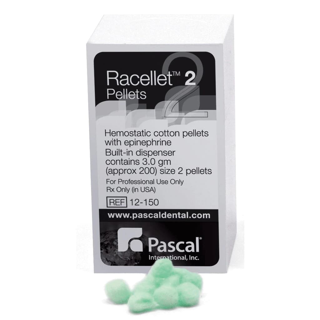 Pascal Racellet Hemostatic Cotton Pellets #3, 0.55 mg Racemic Epinephrine HCl, Green, 350/Box, 12-200 thumbnail 3