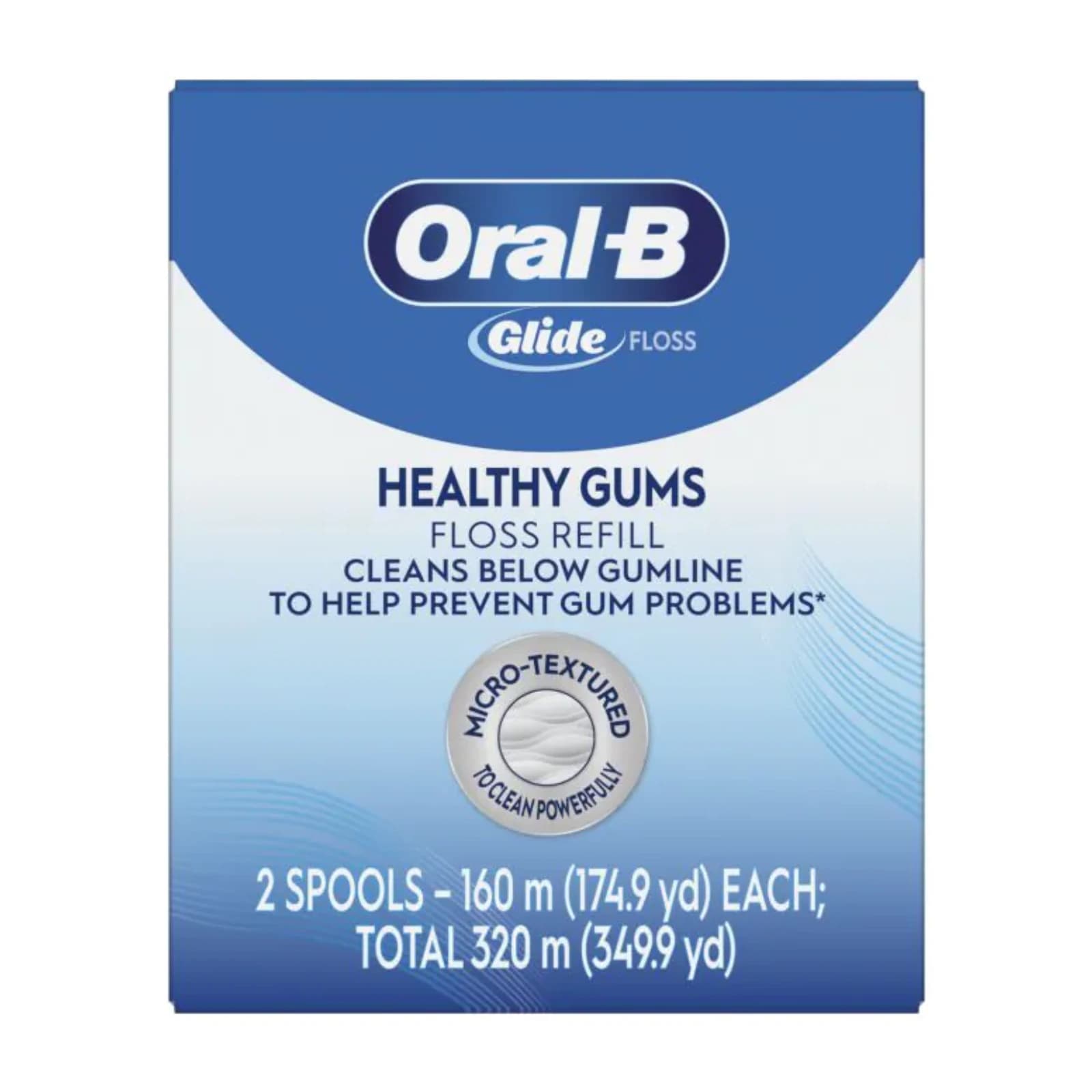 Oral-B Glide Healthy Gums Floss Refill, Unflavored, 160m per Spool, 2 Spools/Box, 80779742 thumbnail 6