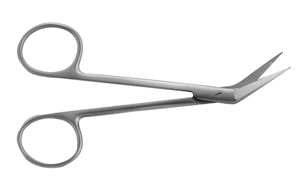 Wagner Scissor 4.75" Angled Serrated, Stainless Steel - Wagner Scissor 4.75'' Angled Serrated - Image 1